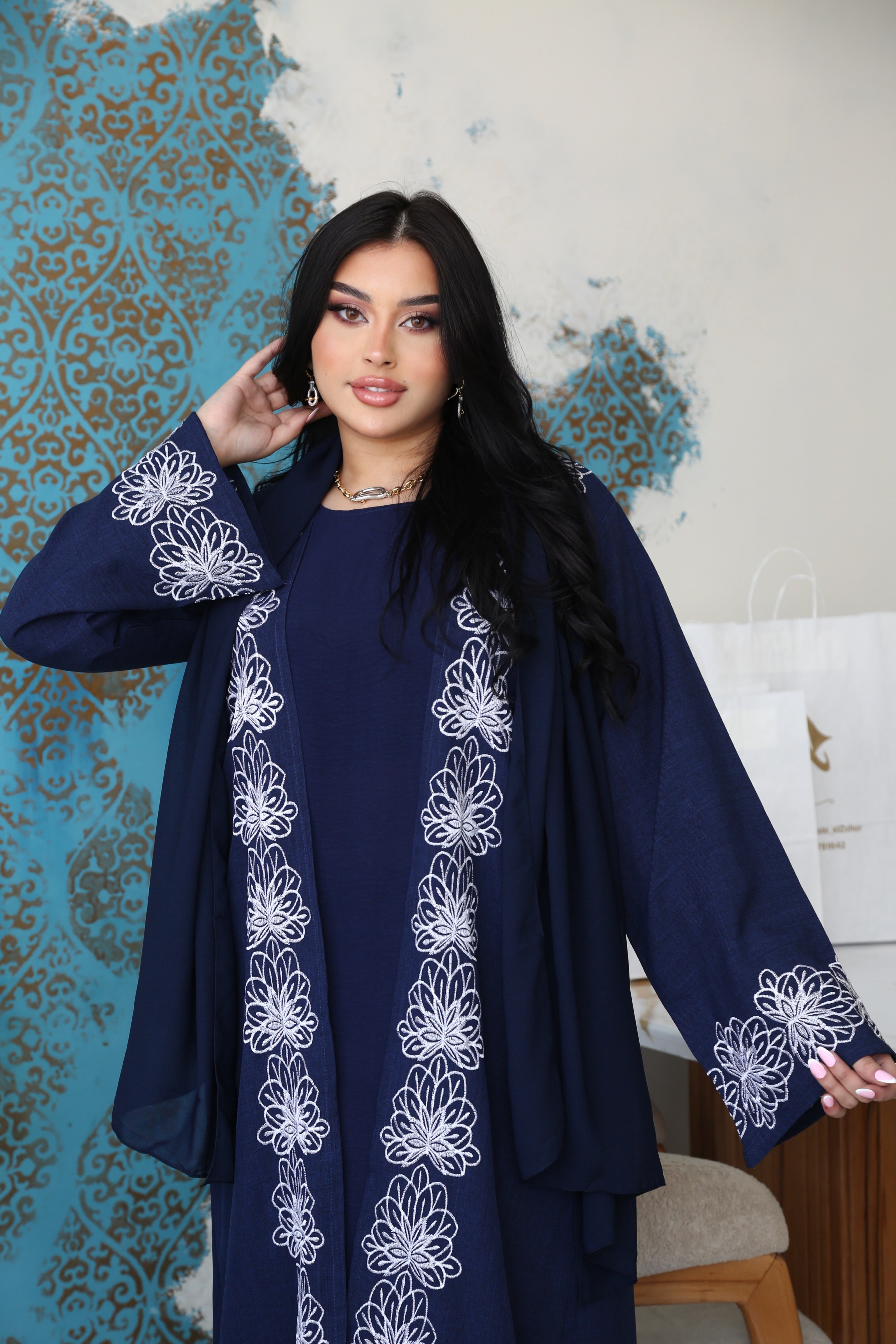 Abaya Farah  bleu🦋