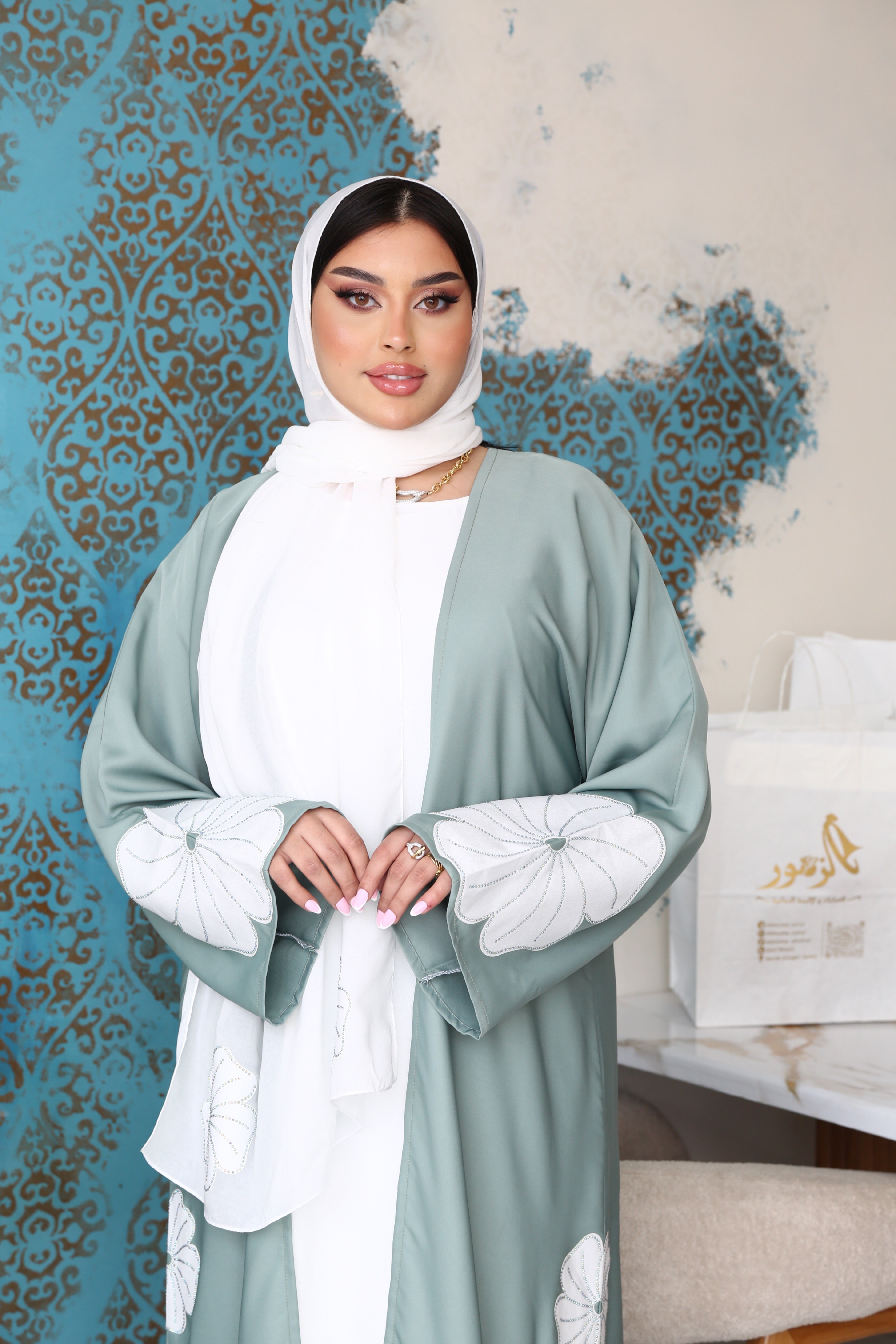 Abaya Roza vert