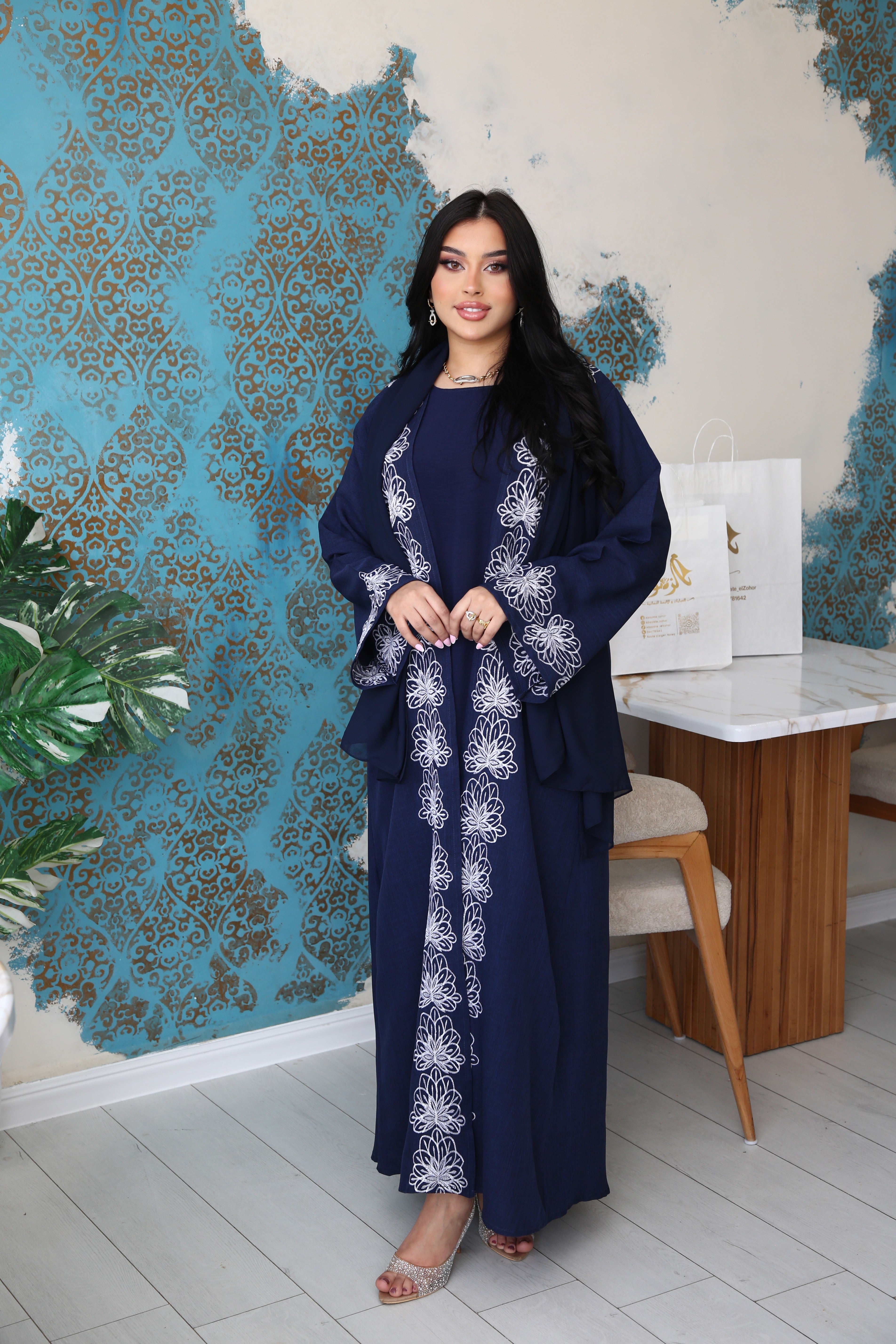 Abaya Farah  bleu🦋